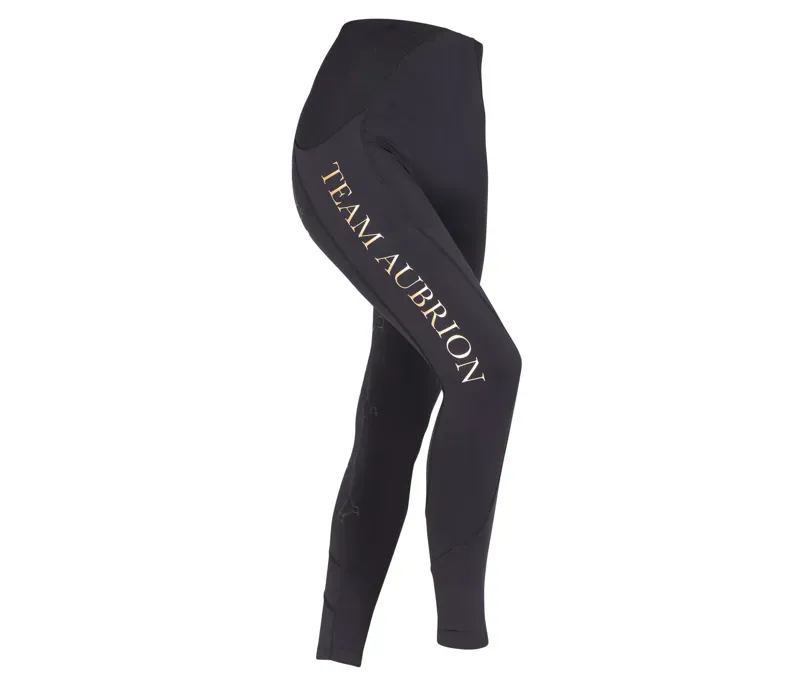 Aubrion Team Riding Tights in Black