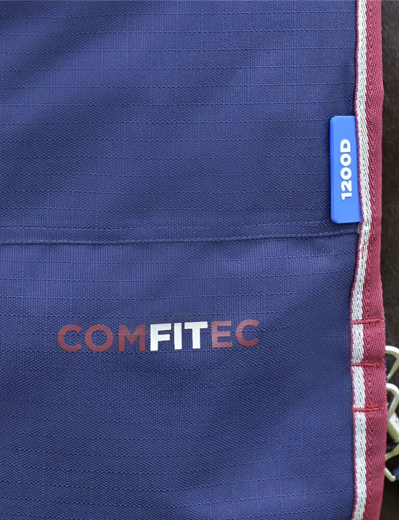 Weatherbeeta 360g ComFiTec Essential Turnout Combo in Navy/Burgundy-5