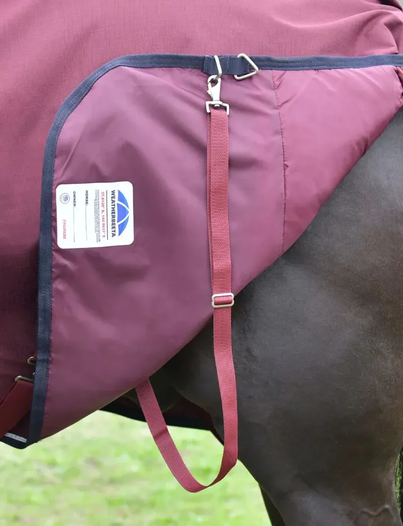 WeatherBeeta 220g ComFiTec Essential Turnout Combo in Burgundy/Navy-4