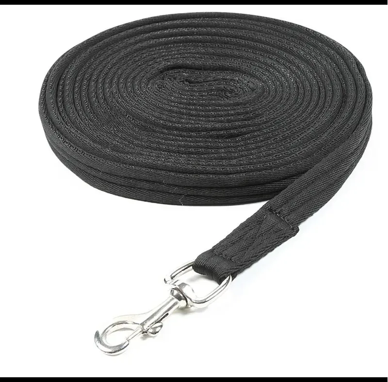 Shires ARMA Cushion Web Lunge Line In Black 8m/26ft