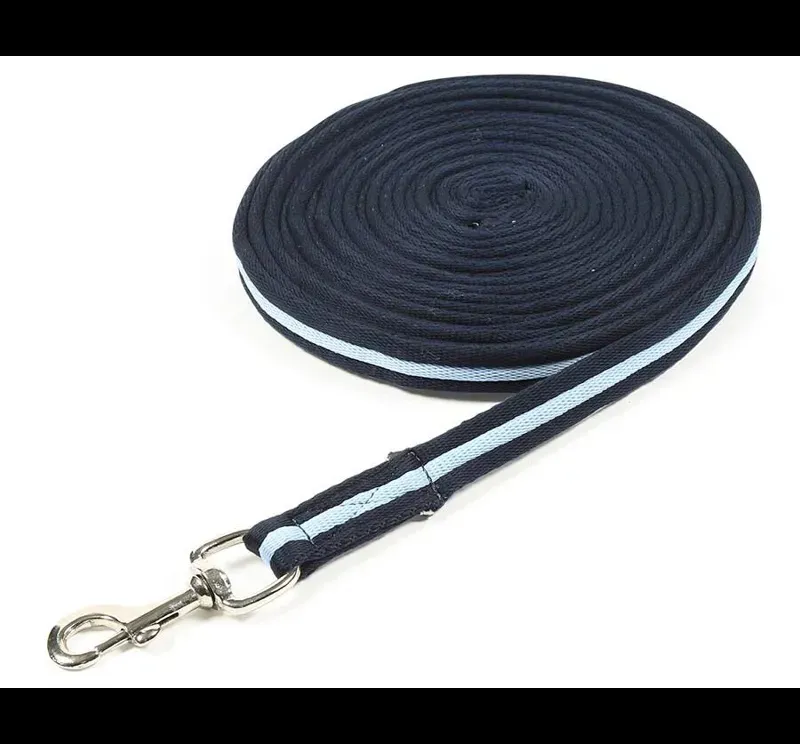Shires ARMA Cushion Web Lunge Line In Navy/Cambridge 8m/26ft