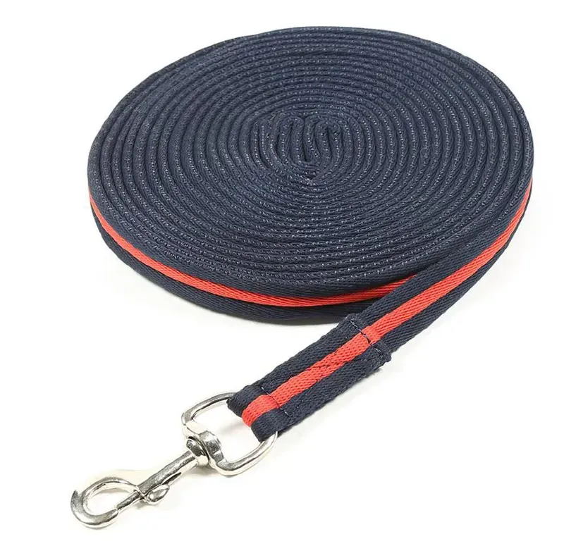 Shires ARMA Cushion Web Lunge Line In Navy/Red 8m/26ft