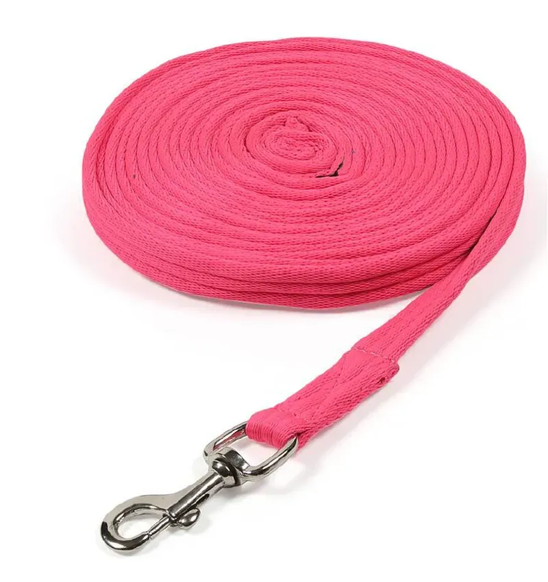 Shires ARMA Cushion Web Lunge Line In Pink 8m/26ft