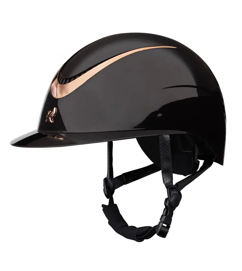 Karben Alina Ellipse Wide Peak Riding Hat Black/Rose Gold