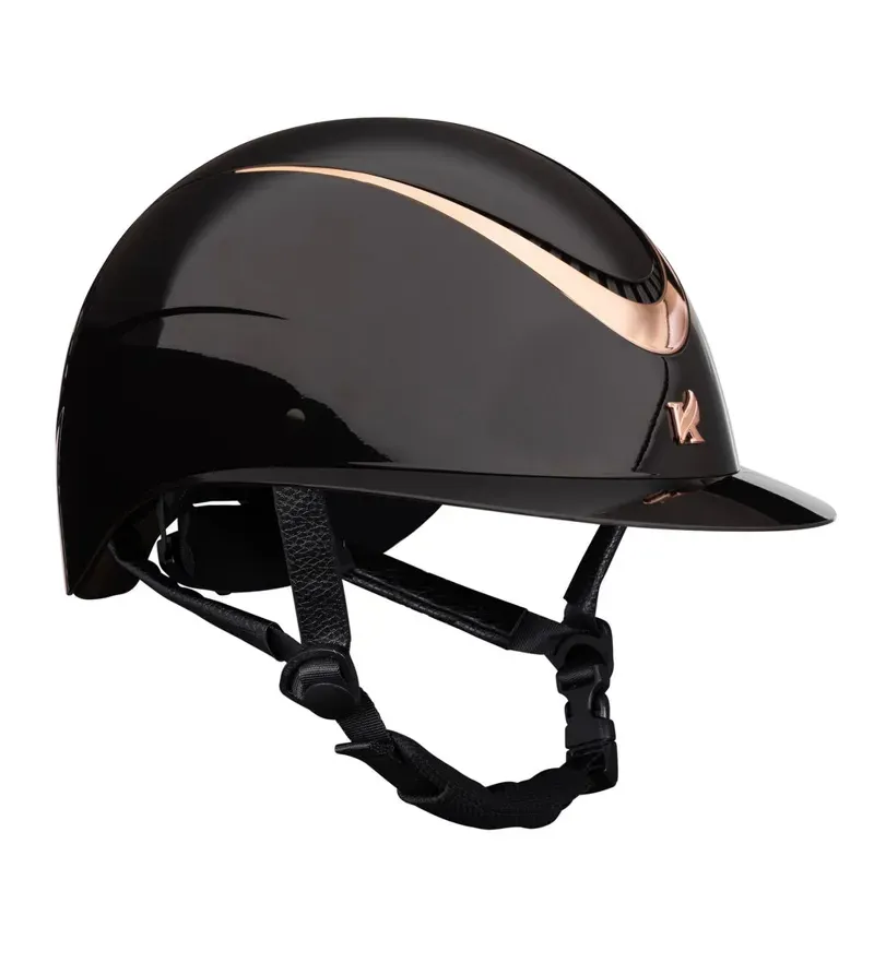 Karben Alina Ellipse Wide Peak Riding Hat Black/Rose Gold-1
