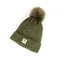 Aubrion One Size Fleece Lined Bobble Hat in Green