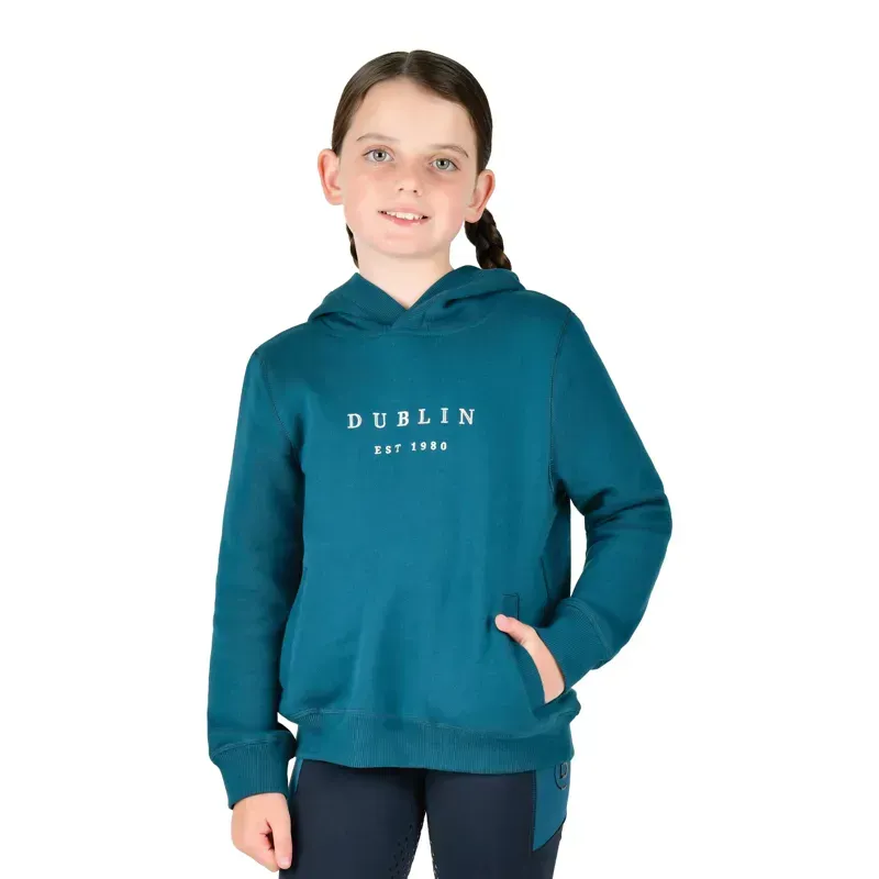 Dublin Kids Lilah Lurex Logo Hoodie Legion in Blue/Silver