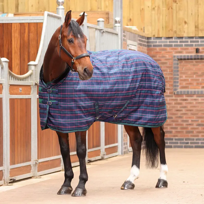 Tempest Plus 100 Stable Rug in Navy Tartan