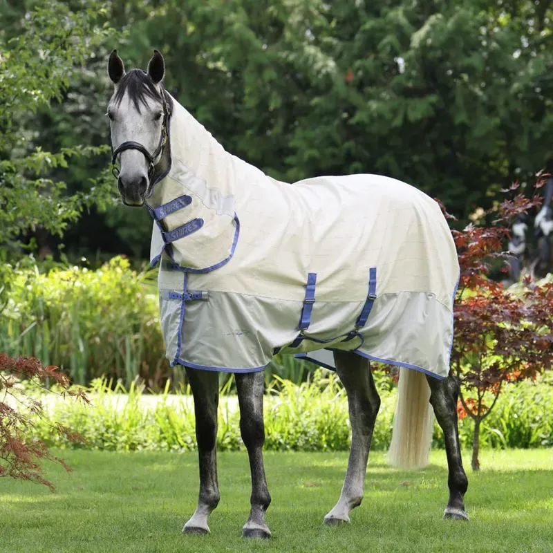 Shires Tempest Original Summer Shield Fly Rug With Mesh in Grey