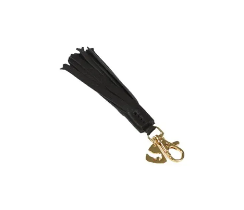 Aubrion One Size Tassel Keyring in Black