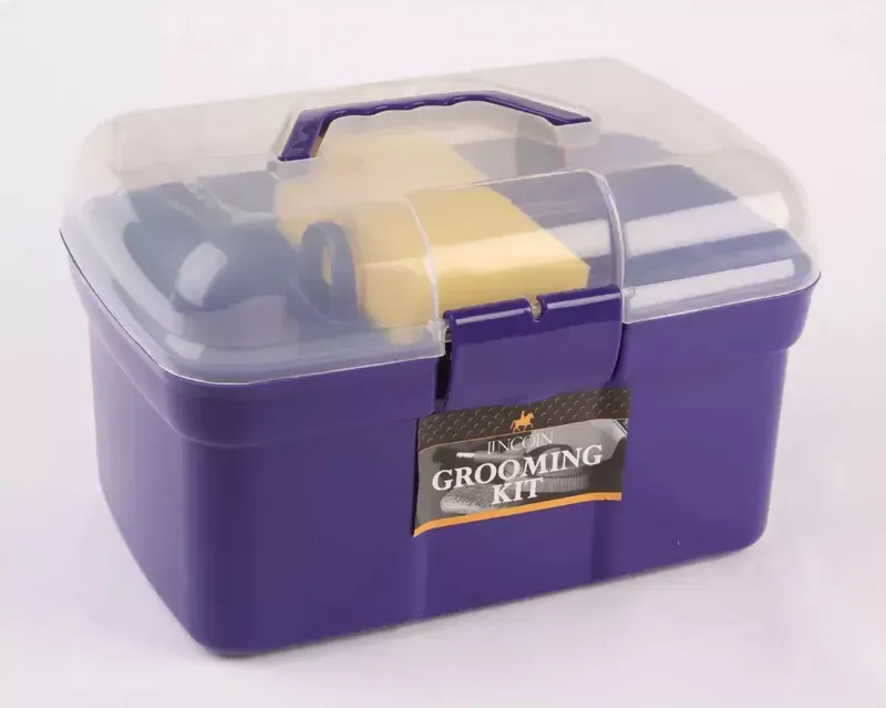 Lincoln Horse Care Accessories Grooming Kit in Purple