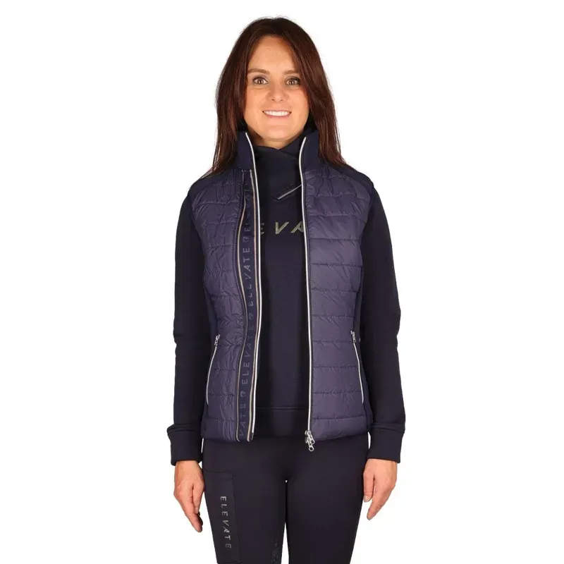 Hy Equestrian Elevate Allure Gilet in Navy/Gun Metal Grey-1