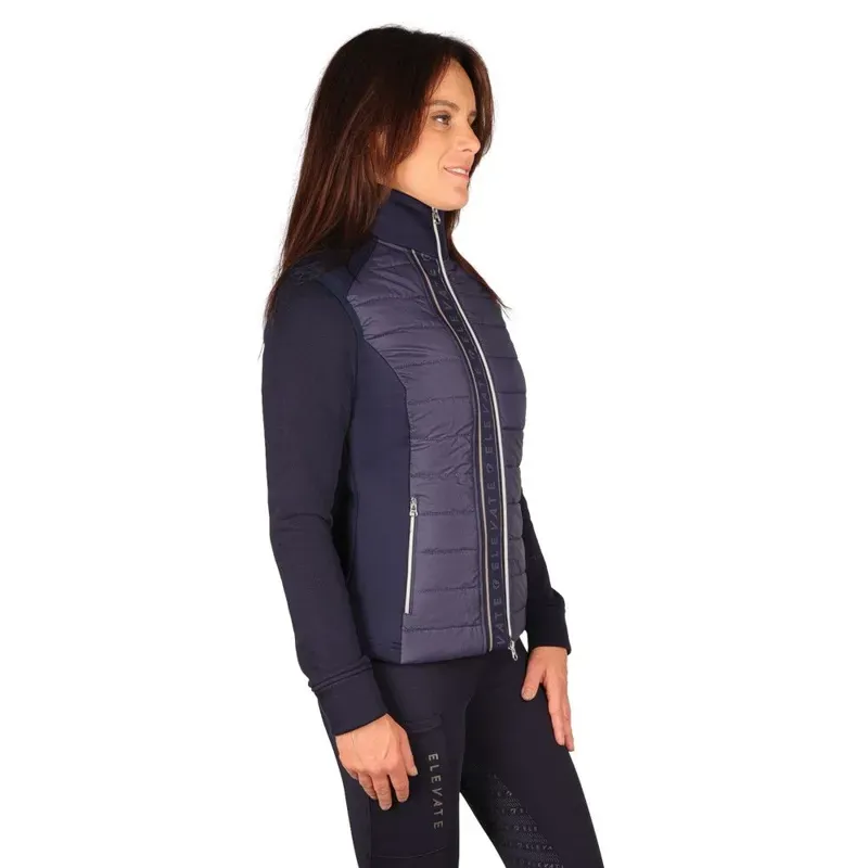 Hy Equestrian Elevate Allure Gilet in Navy/Gun Metal Grey-2