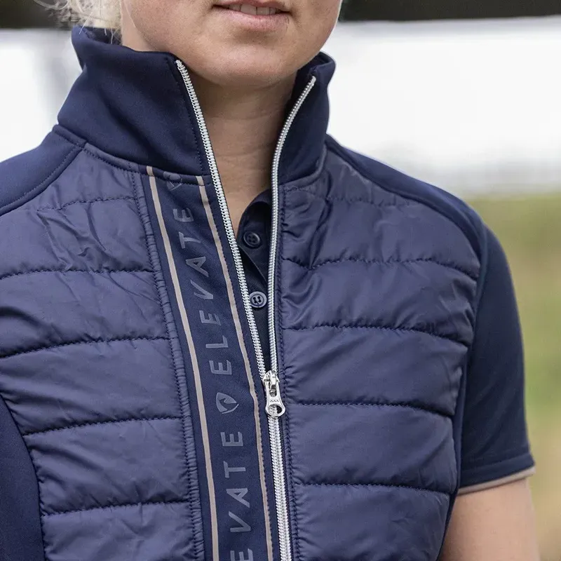 Hy Equestrian Elevate Allure Gilet in Navy/Gun Metal Grey-3