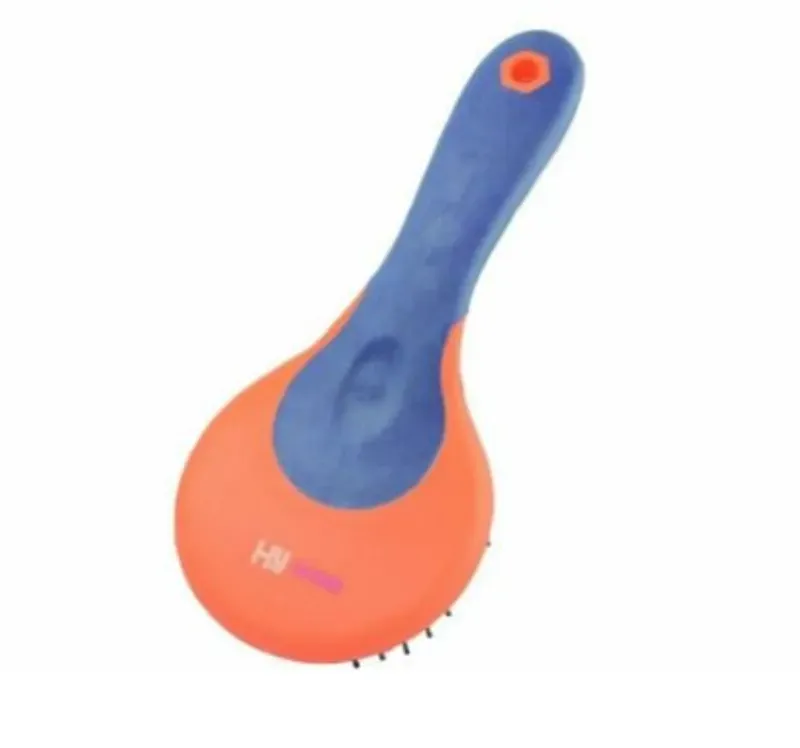 Hy Equestrian Pro Groom Mane and Tail Brush in Navy/Orange