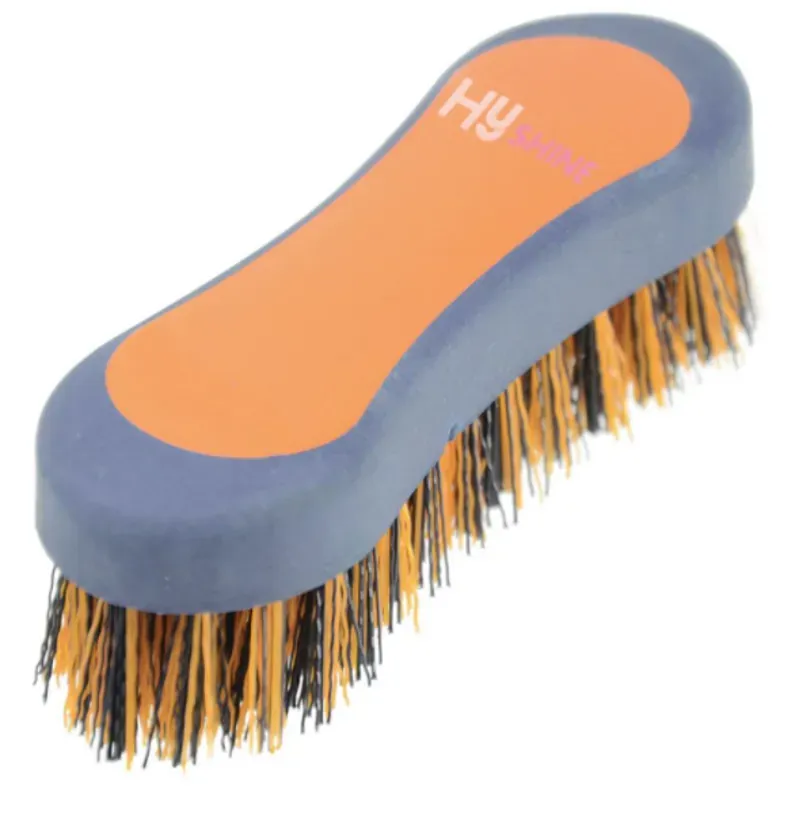 Hy Equestrian Pro Groom Face Brush in Navy/Orange