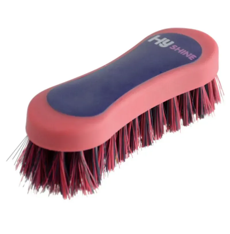 Hy Equestrian Pro Groom Face Brush in Navy/Red 