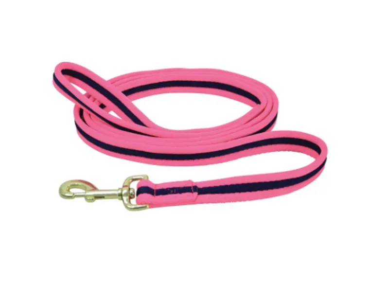 Hy Equestrian Soft Webbing Lead Rein Without Chain - Pink/Navy