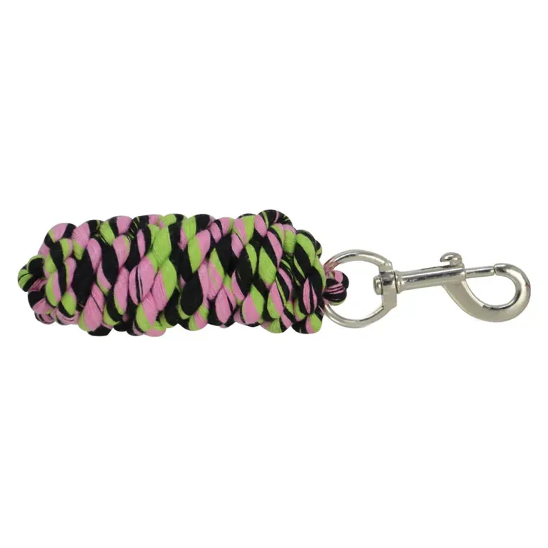 Hy Three Toned Lead Rope in Black/Pink/Green