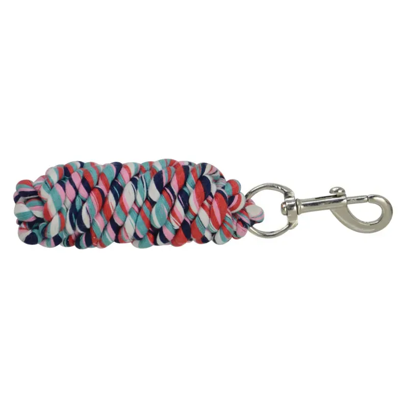 Hy Three Toned Lead Rope in White/Green/Navy/Red