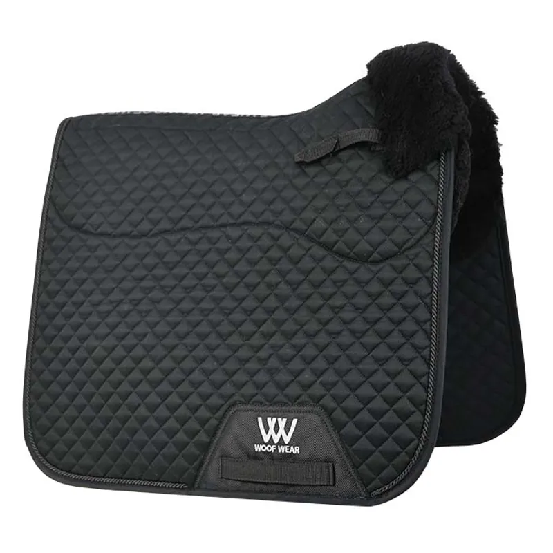Woof Wear Dressage Sheepskin Saddle Cloth Full Size Black