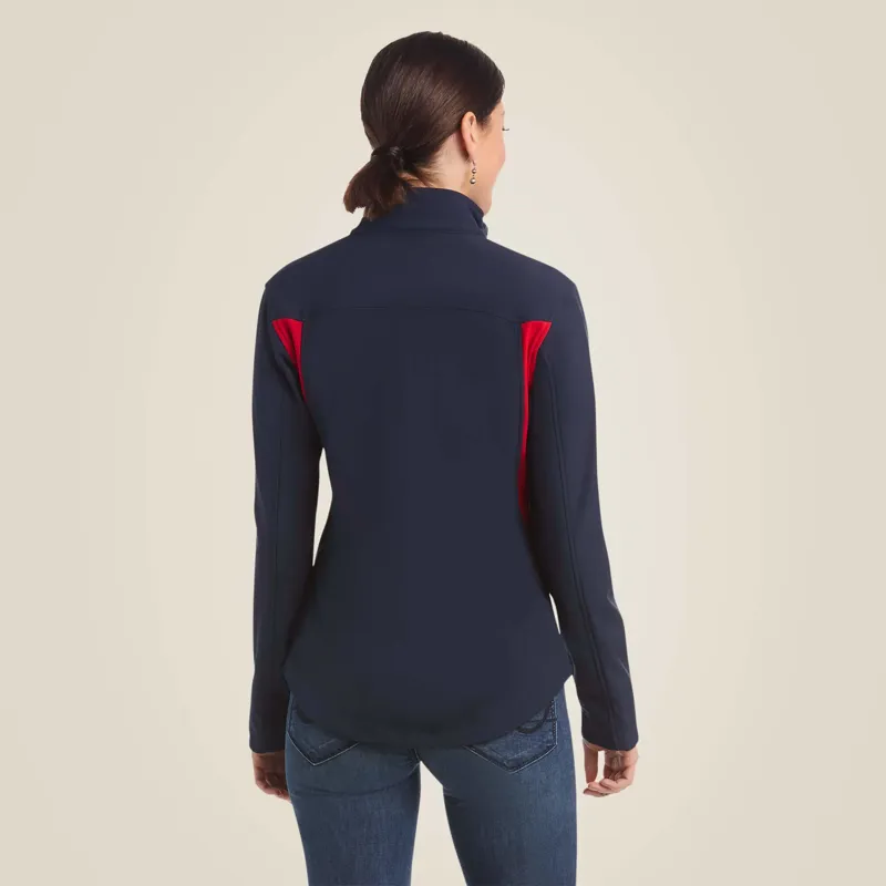 Ariat Women's New Team Softshell Jacket Navy/Red-4
