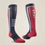 AriatTEK Slimline Performance Socks -  Red/Navy