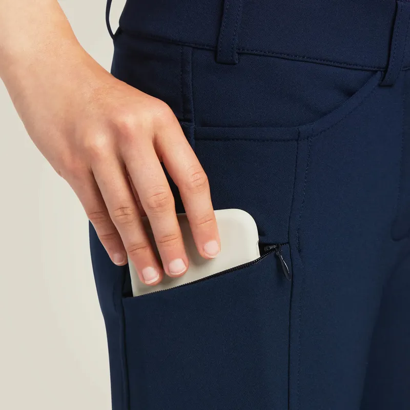 Ariat Kid's Prelude Knee Patch Breeches - Navy-4