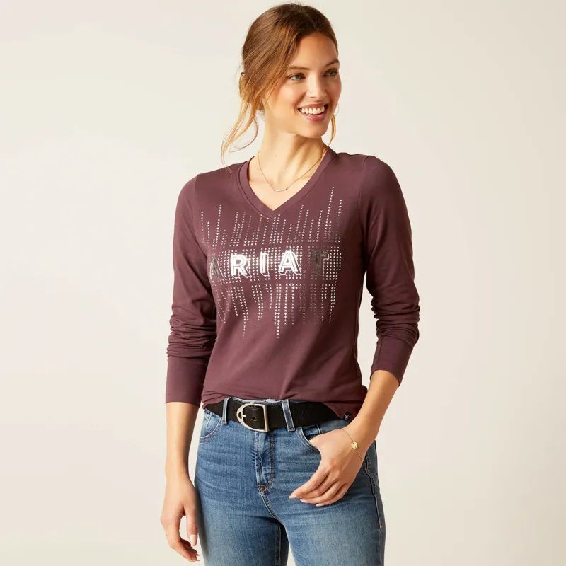 Ariat Women's Glitz T-Shirt Huckleberry