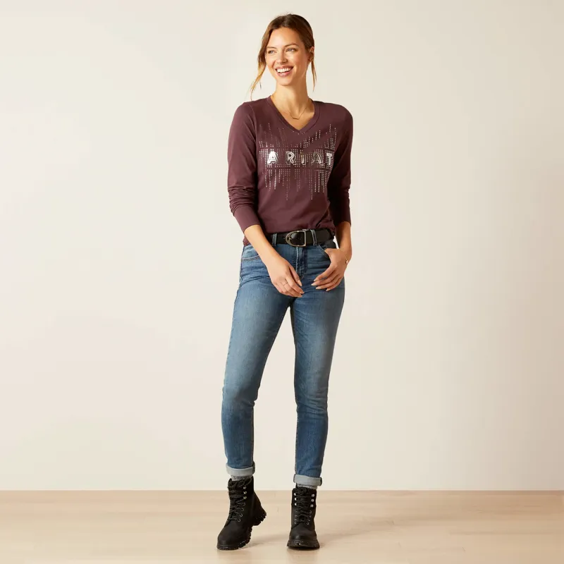 Ariat Women's Glitz T-Shirt Huckleberry-2
