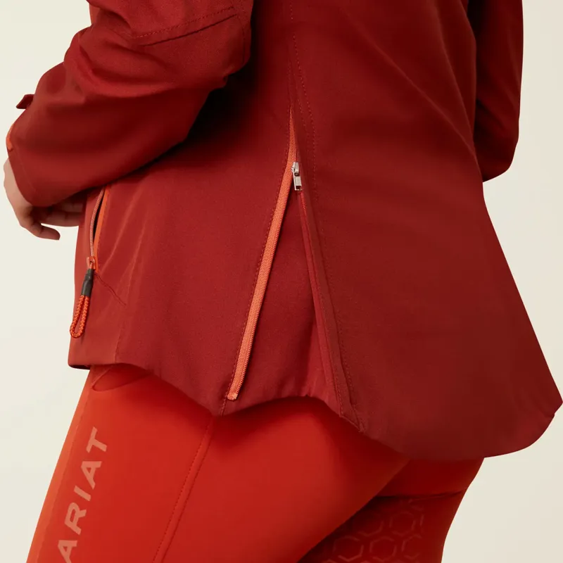 Ariat Women's Coastal Waterproof Jacket Fired Brick-3