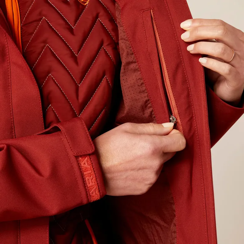 Ariat Women's Coastal Waterproof Jacket Fired Brick-4