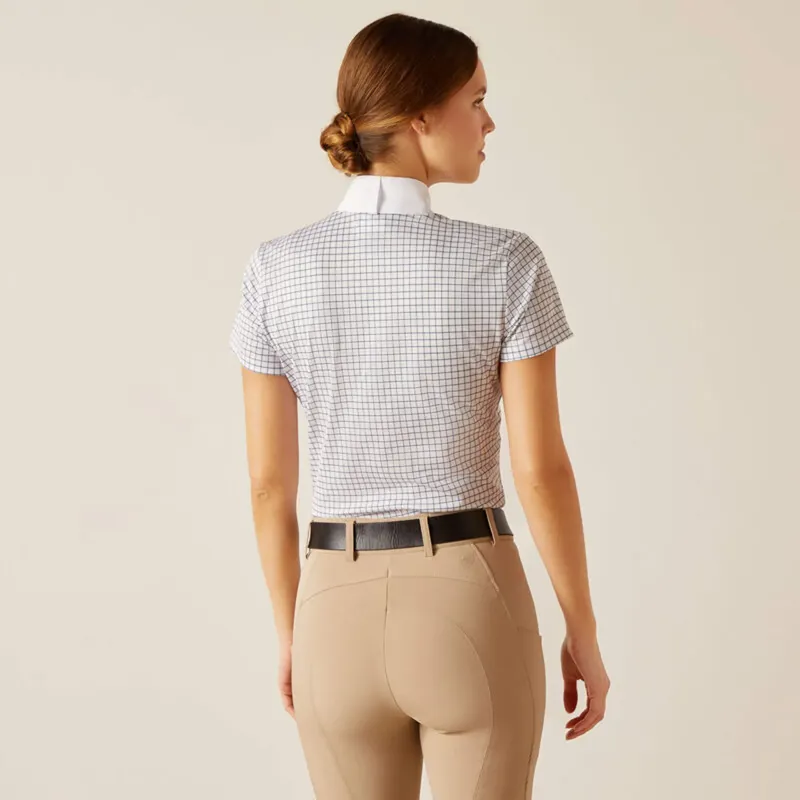 Ariat Womens Aptos Show Shirt - Blushing Rose Check-1