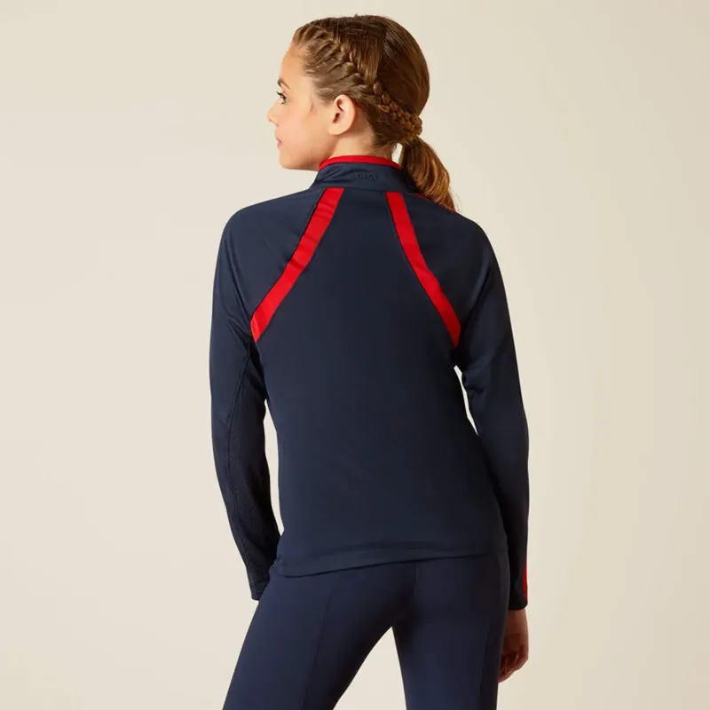 Ariat Youth Sunstopper 3.0 BaseLayer Navy Team -2