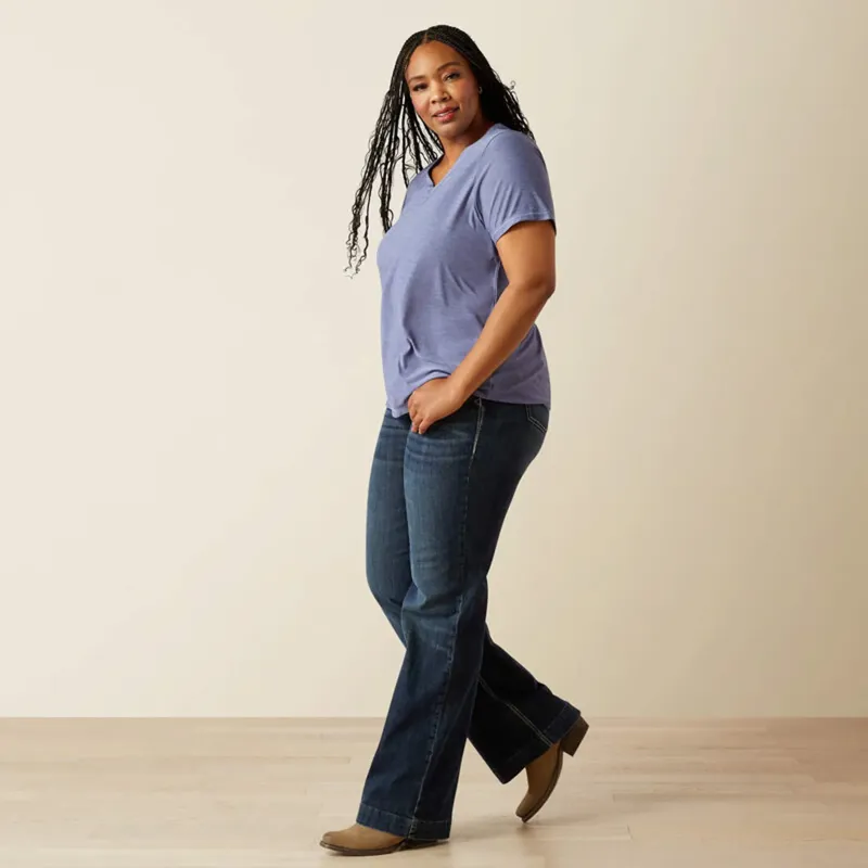 Ariat Womens Laguna Logo T-Shirt - Coastal Fjord-5