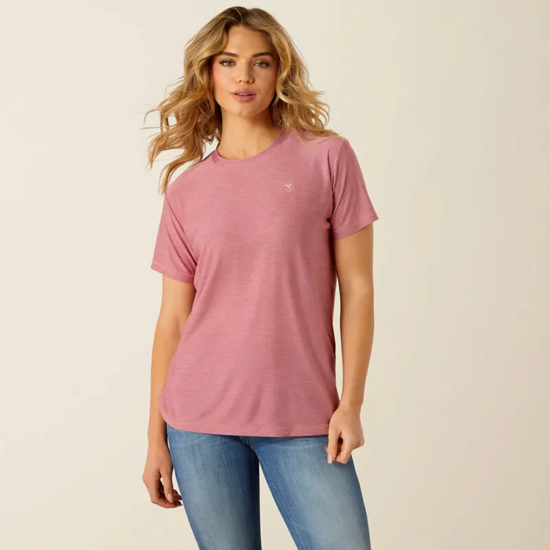 Ariat Womens Laguna Logo T-Shirt - Rose Wine