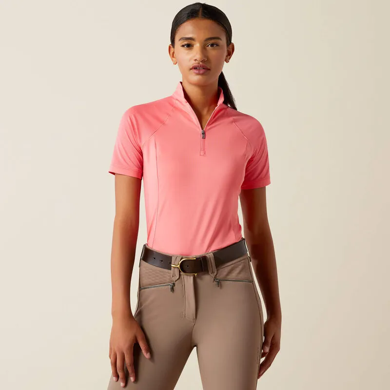 Ariat Womens Soquel 1/4 Zip Baselayer - Coral Paradise