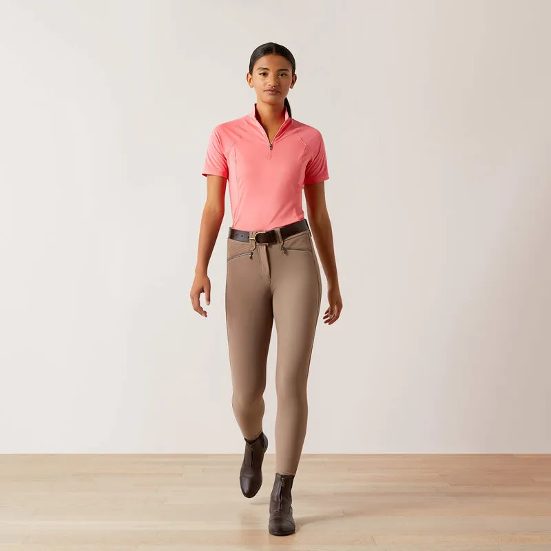 Ariat Womens Soquel 1/4 Zip Baselayer - Coral Paradise-2