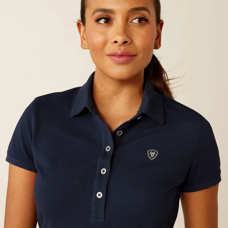 Ariat Prix 3.0 Polo Shirt - Womens Navy Eclipse-2