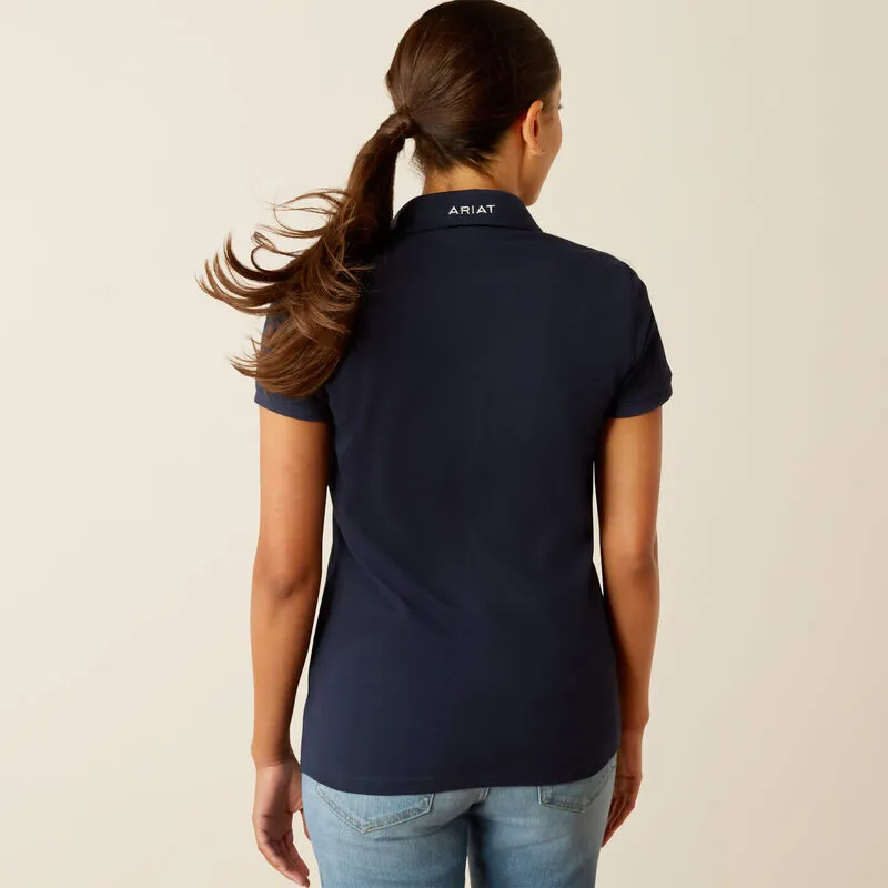 Ariat Prix 3.0 Polo Shirt - Womens Navy Eclipse-1