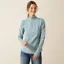 Ariat Womens Gridwork 2.0 1/4 Zip Long Sleeve Base Layer - Lead