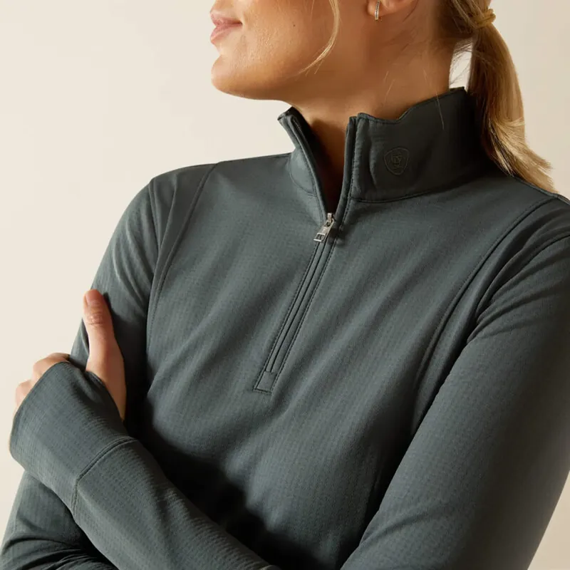 Ariat Womens Gridwork 2.0 1/4 Zip Long Sleeve Base Layer - Urban Chic-3