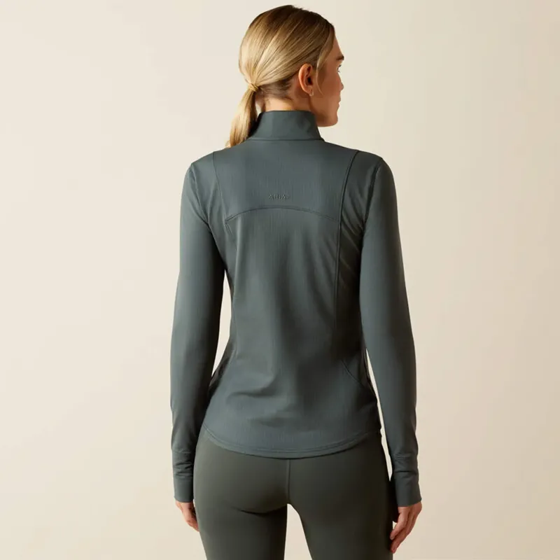 Ariat Womens Gridwork 2.0 1/4 Zip Long Sleeve Base Layer - Urban Chic-1