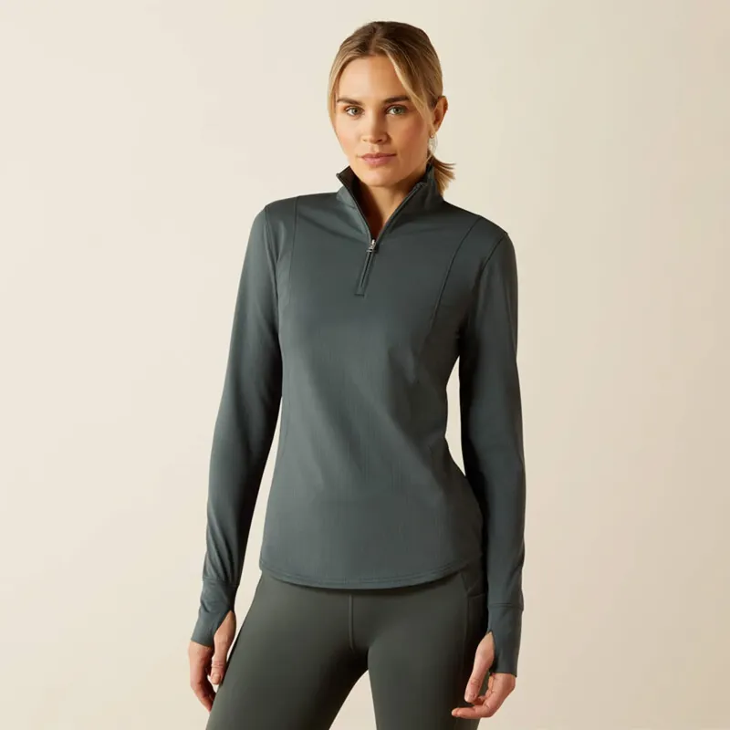 Ariat Womens Gridwork 2.0 1/4 Zip Long Sleeve Base Layer - Urban Chic
