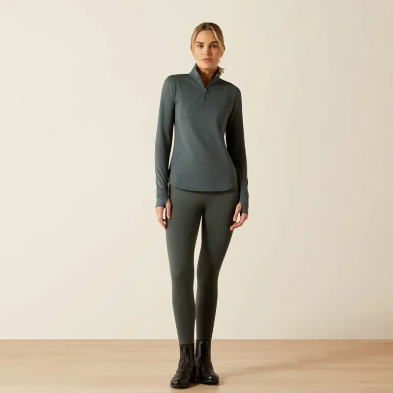 Ariat Womens Gridwork 2.0 1/4 Zip Long Sleeve Base Layer - Urban Chic-2