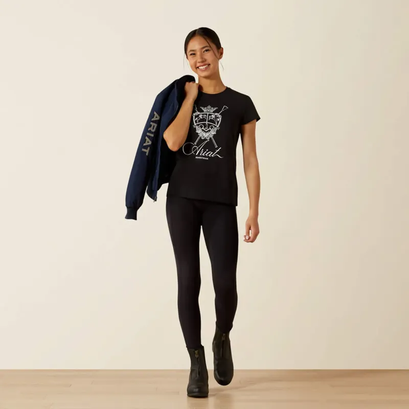 Ariat Youth Ritzy Logo Short Sleeve T-Shirt - Black-2