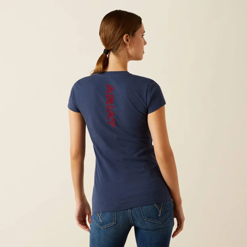 Ariat Womens BV Logo Short Sleeve T-Shirt - Navy Heather
