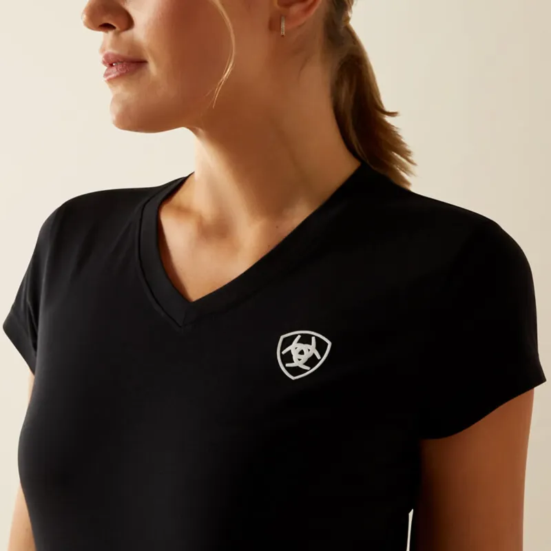 Ariat Womens BV Logo Short Sleeve T-Shirt - Black-3