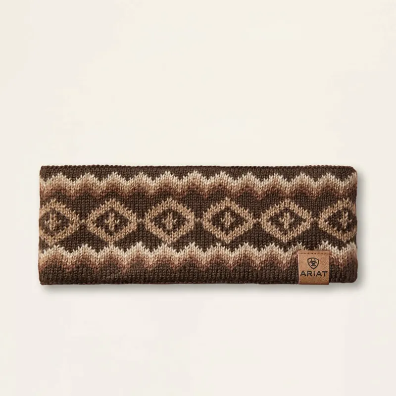 Ariat Bristol Headband - Chocolate Brown