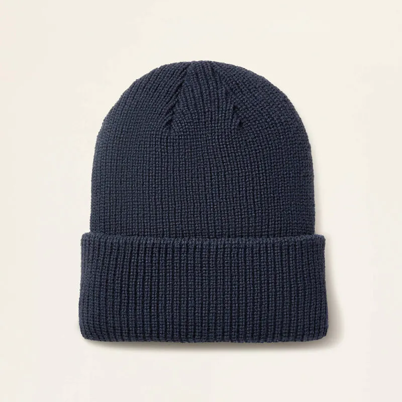 Ariat Kids Horse Shoe Beanie - Navy-1